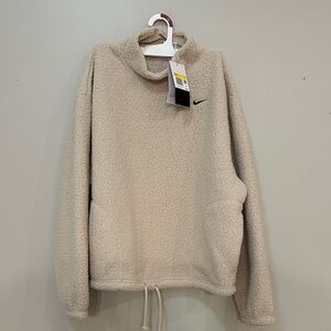 Nike Cream Fleece Pullover and pants set TOP is a Small and bottom is Medium